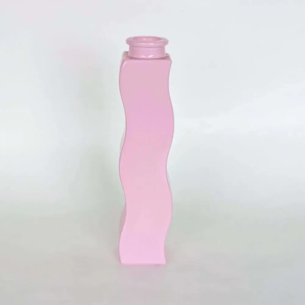 1990s Vintage Ikea Bright Green Skämt Squiggle Vase